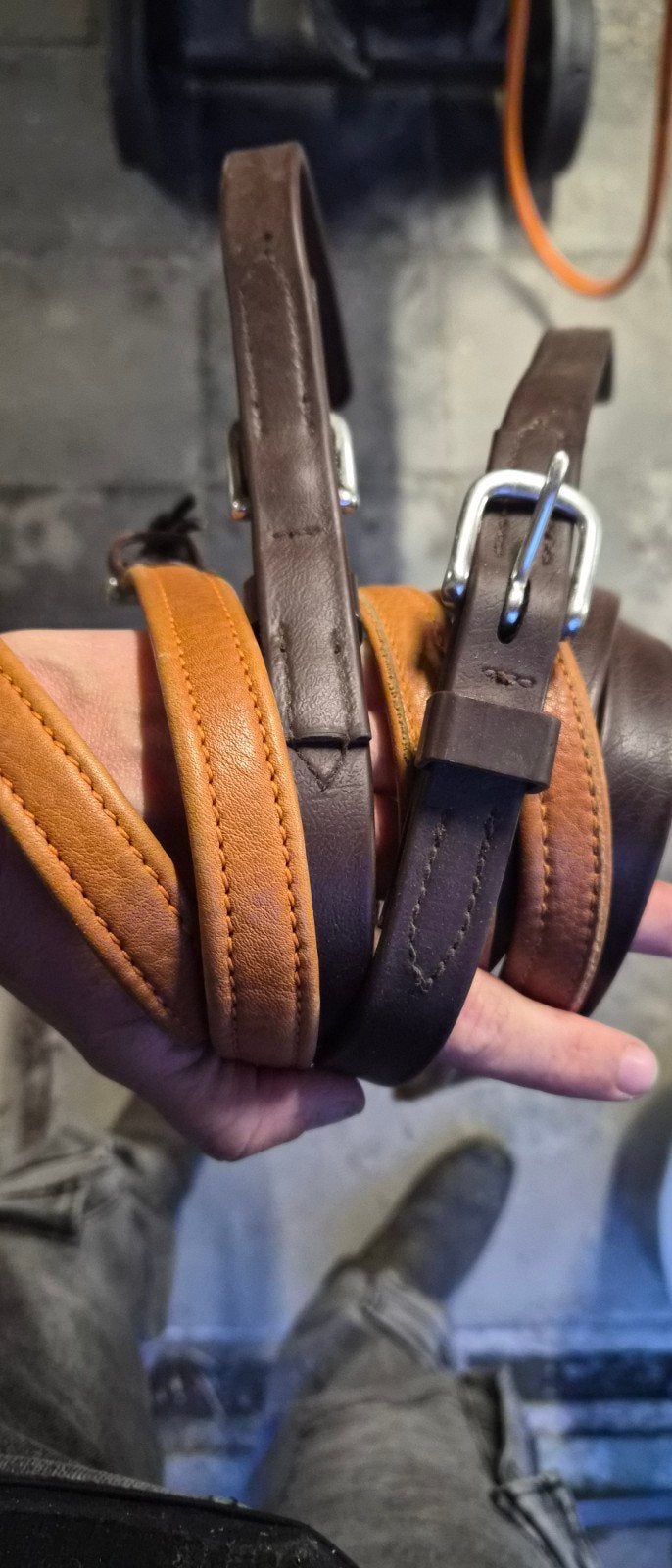 als nieuwe leidsels pony, mennen, biothane en cognac leer, Dieren en Toebehoren, Ophalen of Verzenden, Bruin, Mentuig, Pony
