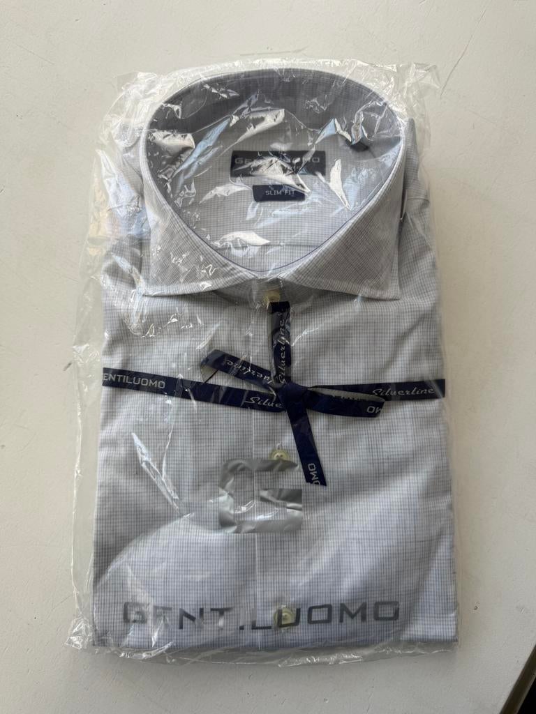 Nieuwe Gentiluomo Silverline linnenoverhemd, Verzenden, Nieuw, Overige kleuren, Halswijdte 41/42 (L)