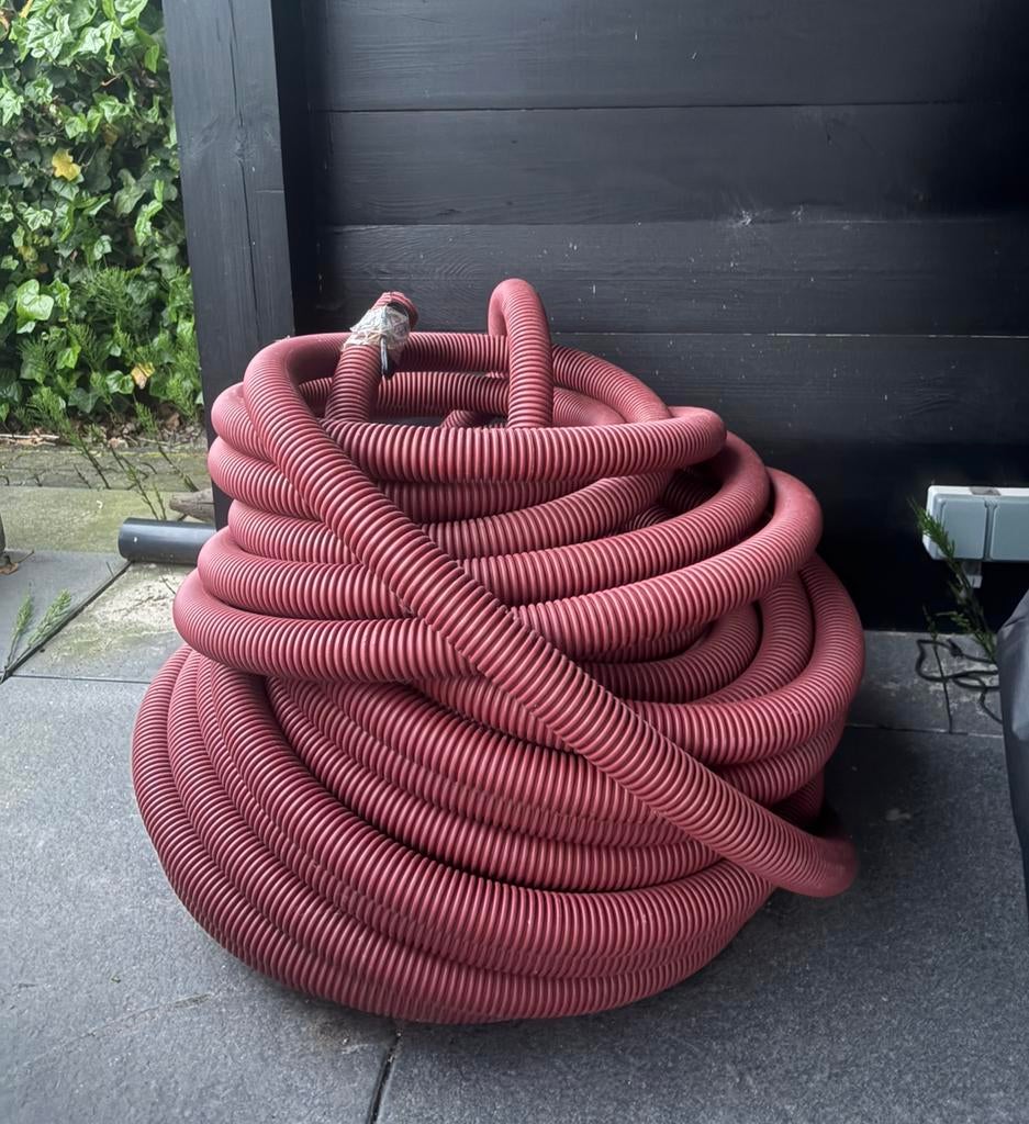Mantelbuis 40mm met trekveer 35m flexibele buis, Doe-het-zelf en Verbouw, Elektra en Kabels, Ophalen, Zo goed als nieuw, Overige typen