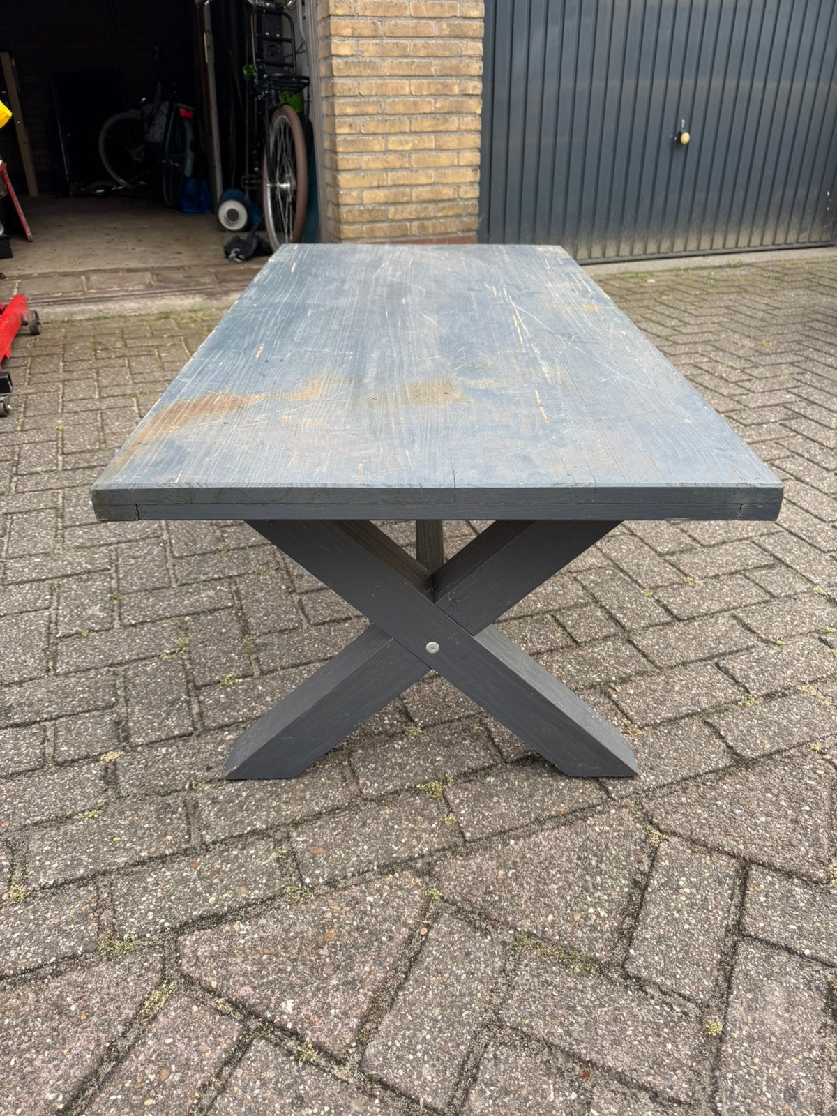 Salontafel 130x65x51, Ophalen, Gebruikt, 100 tot 150 cm, Rond
