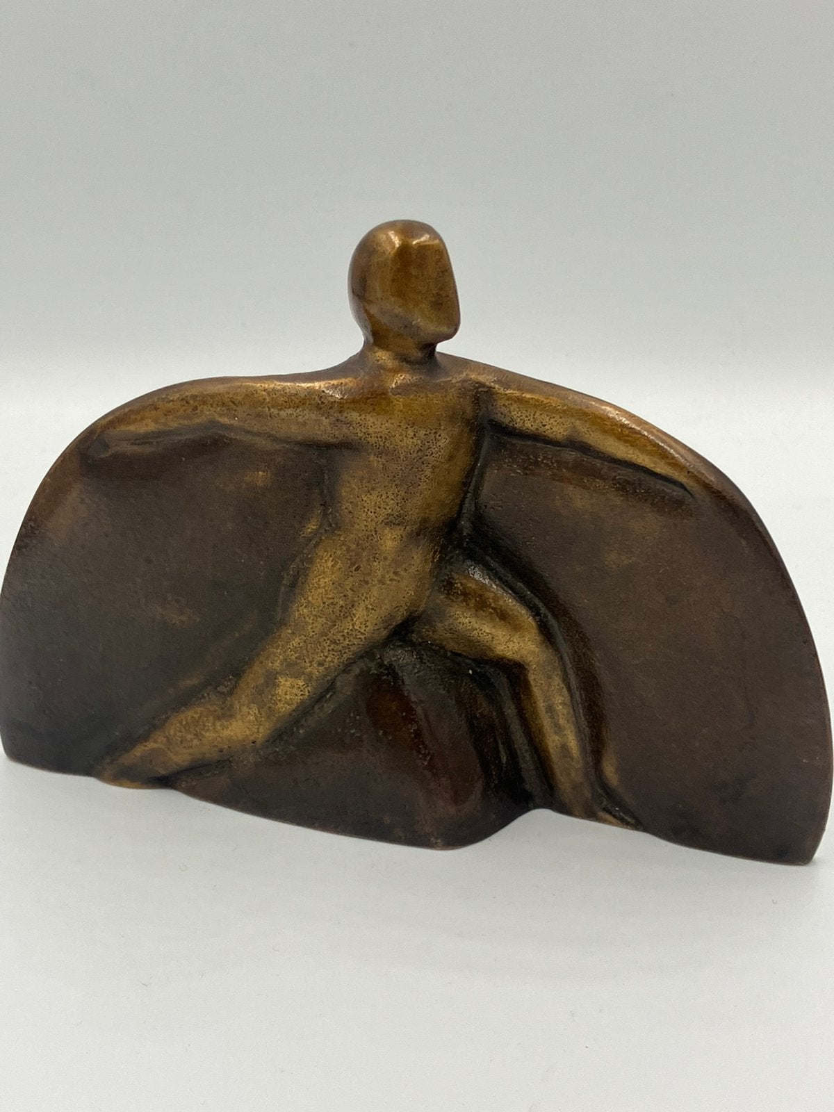 Brons sculptuur: Danser/Sporter - ca 1980. (koopje), Antiek en Kunst, Overige onderwerpen, Minder dan 20 cm, Ophalen of Verzenden