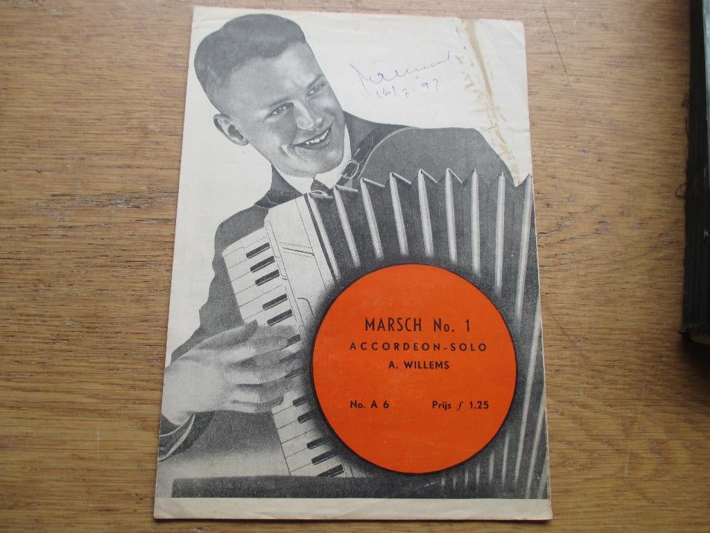 MARSCH NO.1 - A.WILLEMS - ACCORDEON SOLO, Gebruikt, Ophalen of Verzenden, Artiest of Componist, Populair