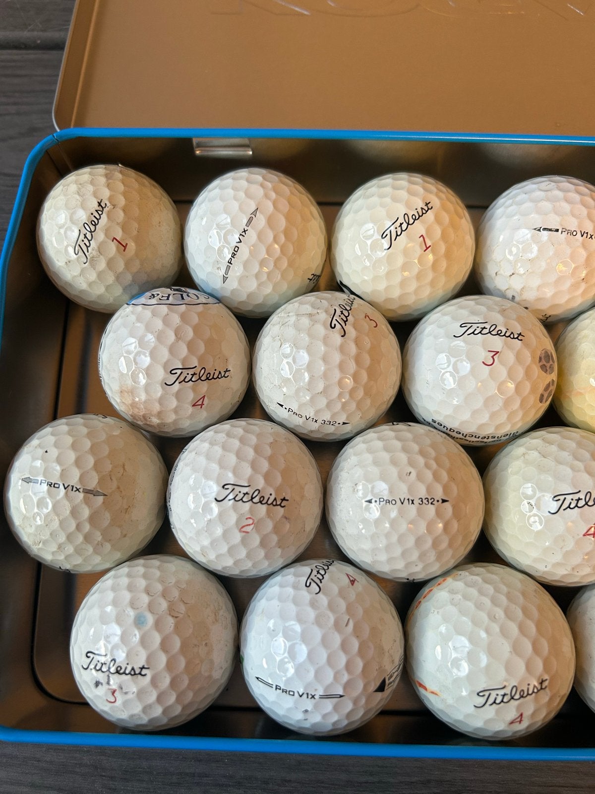 20x Titleist Pro V1x Golfballen | Goede Staat | Incl. Bewaar, Sport en Fitness, Golf, Ophalen of Verzenden, Gebruikt, Bal(len)