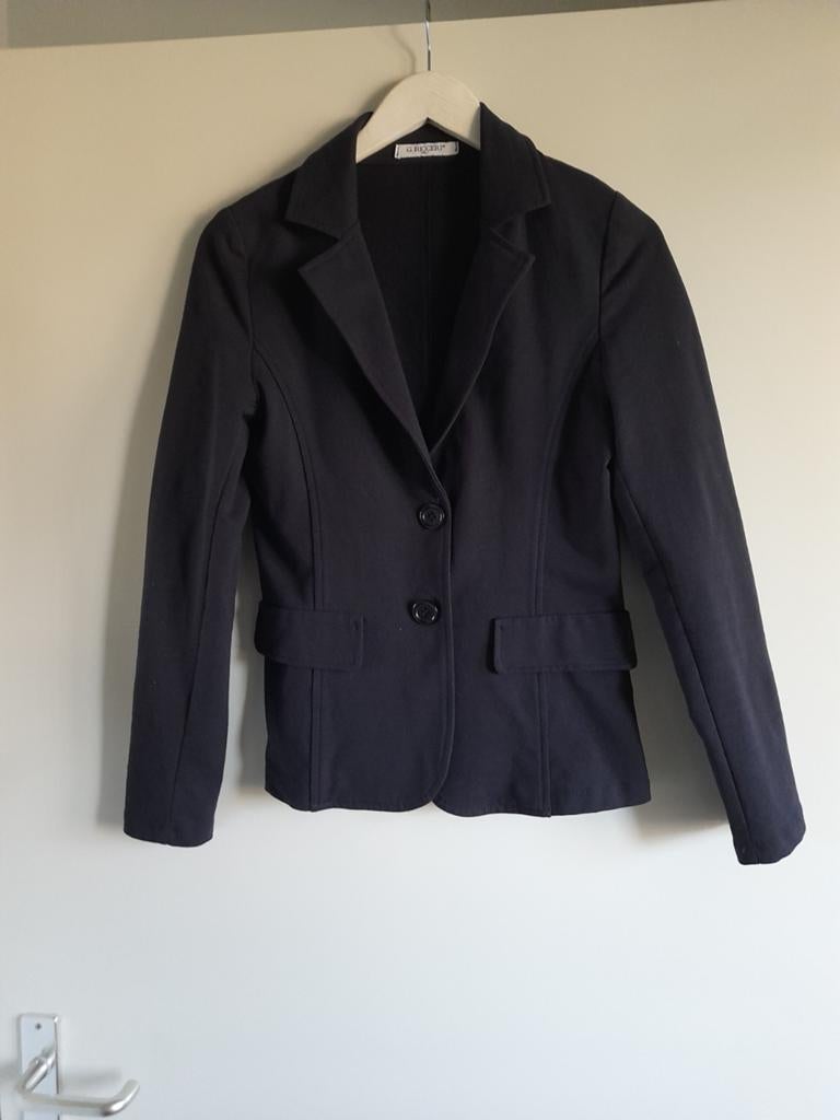 Dames tricot jasje mt M, Ophalen of Verzenden, Zo goed als nieuw, Blauw