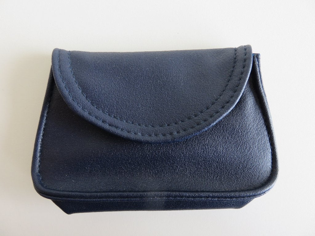 Vintage donkerblauw beursje portemonnee tasje, Ophalen of Verzenden, Zo goed als nieuw, Blauw, Overige merken