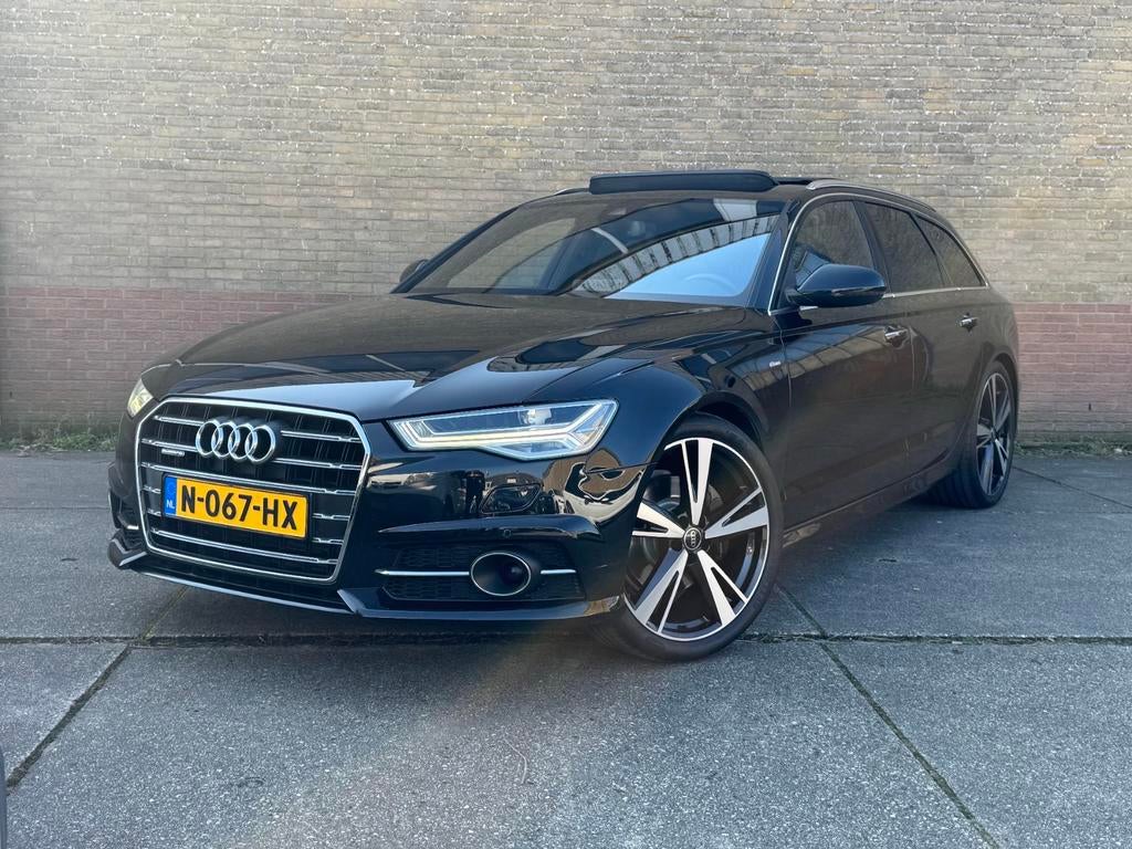Audi A6 Avant 2.0 TFSI quattro S-Line Pano RS-Stoelen Luchtv, Auto's, Audi, Zwart, 1984 cc, Zwart, Vierwielaandrijving