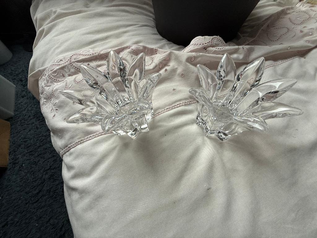 Kristallen waxine lichtjes., Antiek en Kunst, Ophalen of Verzenden