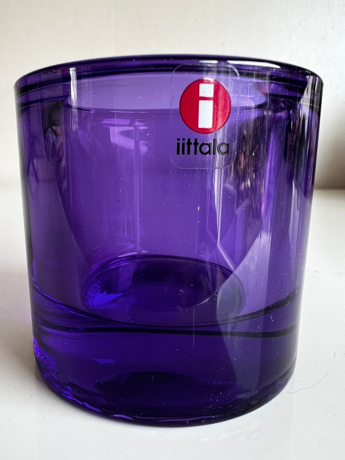 Iittala KIVI Marimekko Waxinelichthouder~Lilac Paars 2011, Waxinelichthouder, Ophalen of Verzenden, Iittala, Glas