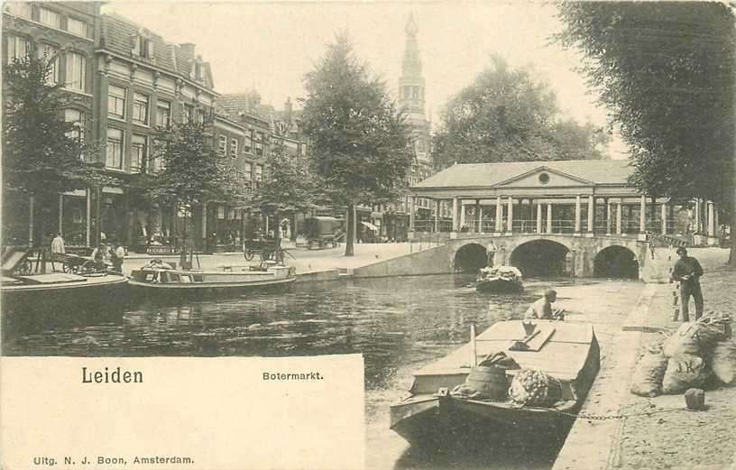 380-371-029 Leiden Botermarkt, Verzenden, Voor 1920, Zuid-Holland