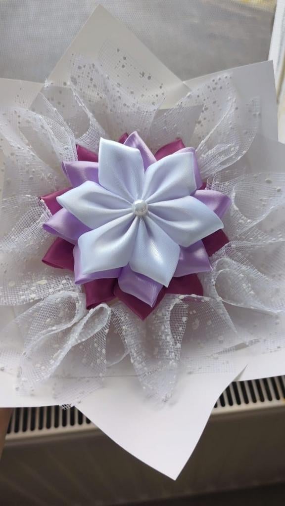 Handgemaakt lintboeket - Perfect cadeau!, Hobby en Vrije tijd, Knutselen, Handgemaakt, Textiel, Nieuw, Meerkleurig