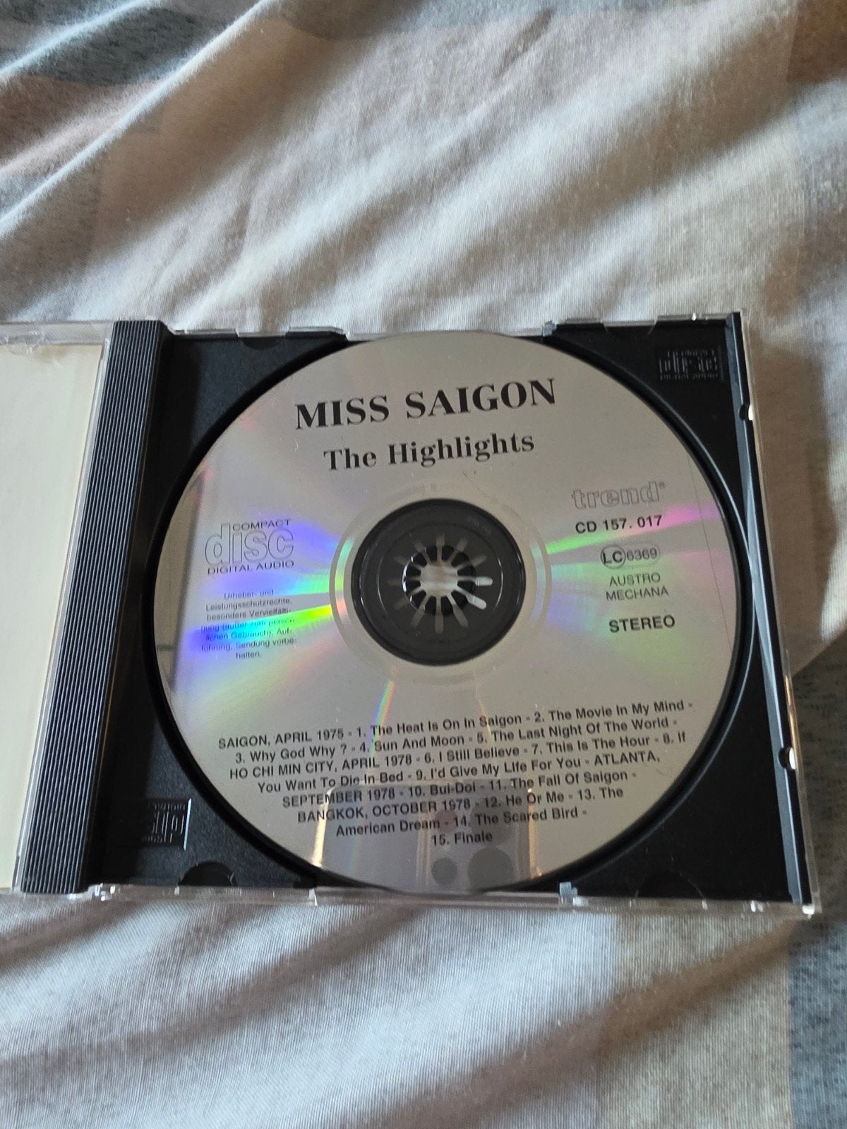 Miss Saigon - The Highlights CD (Musical Soundtrack), Overige genres, Ophalen of Verzenden, Zo goed als nieuw, Inclusief doosje