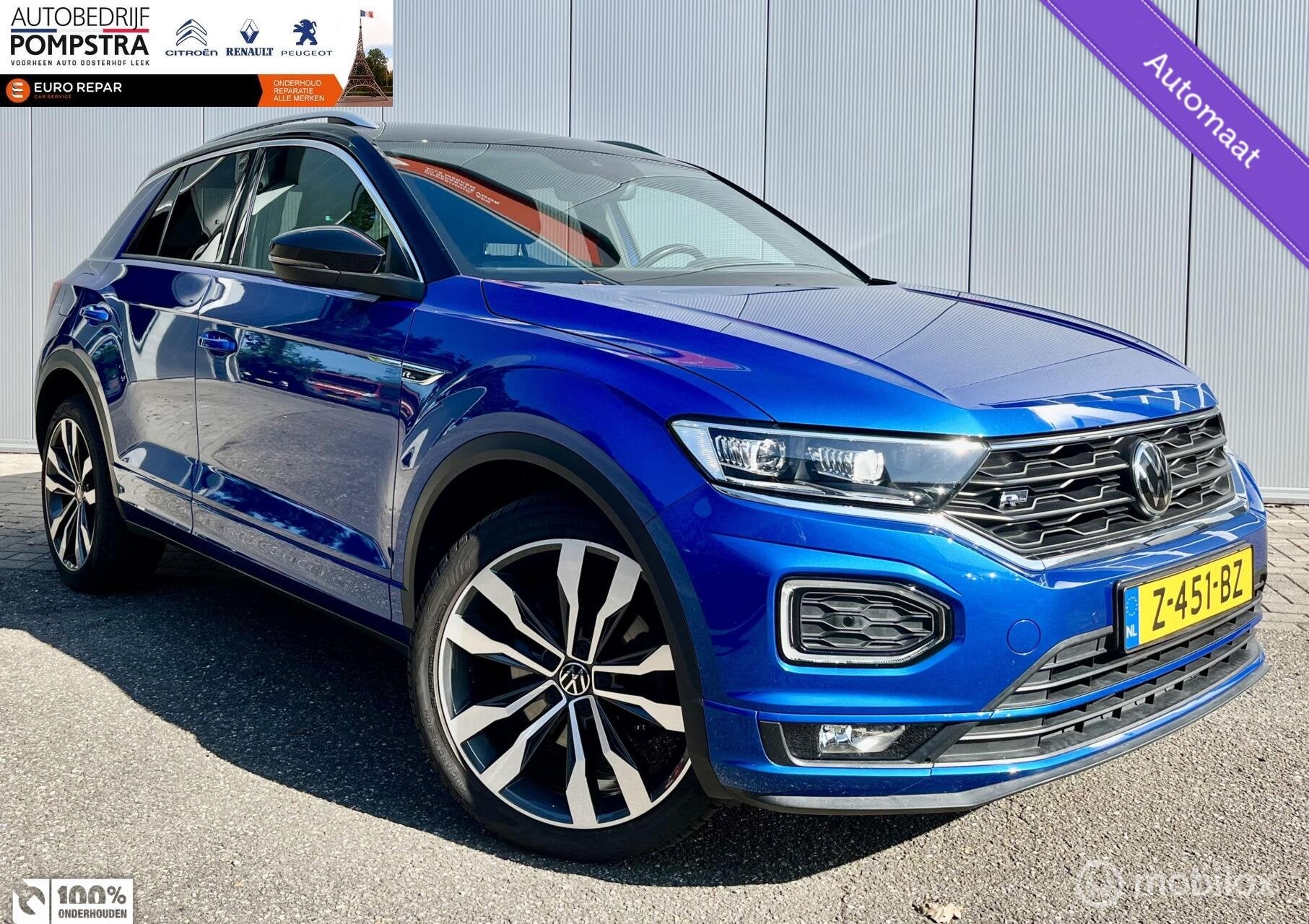 Volkswagen T-Roc 1.5 TSI DSG R-line/CARPLAY/CLIMA/LED/CAMERA, Auto's, Volkswagen, 4 cilinders, Blauw, Bedrijf, SUV of Terreinwagen
