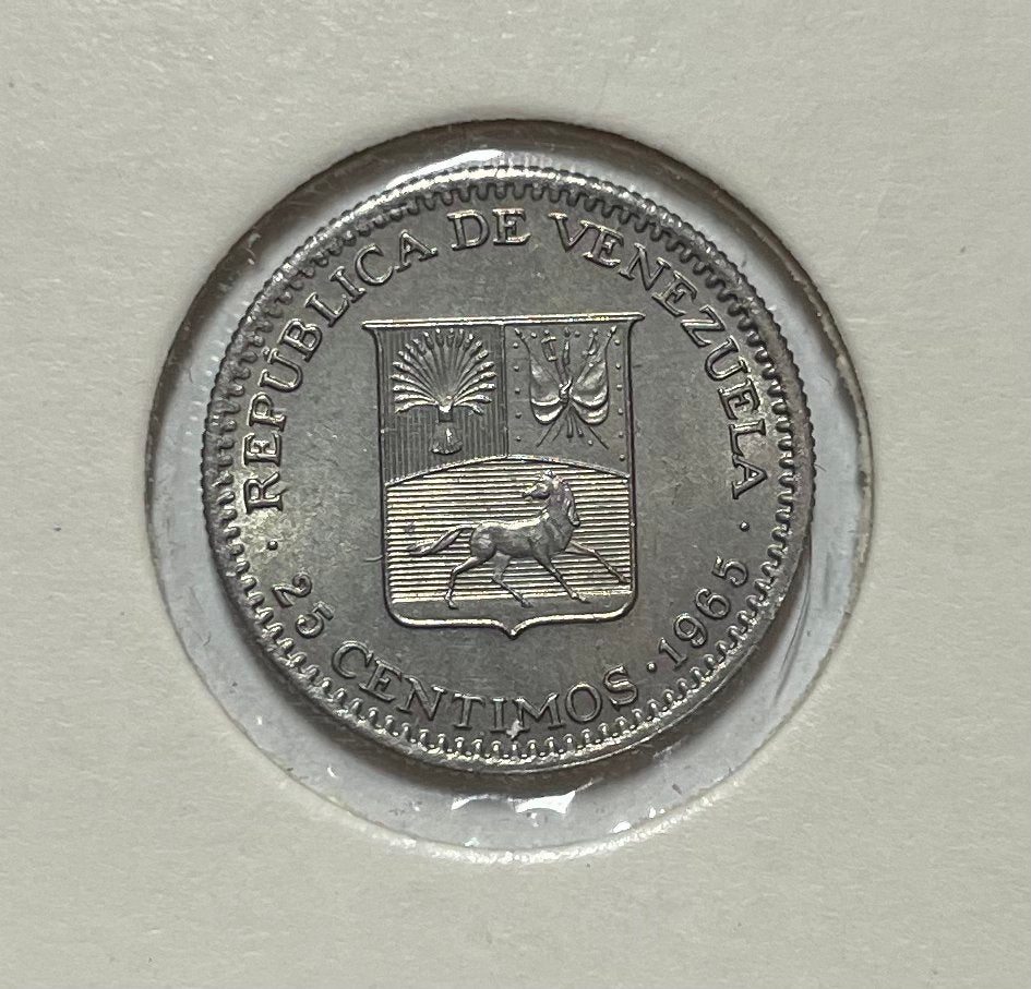 25 centimos Venezuela 1965, Ophalen of Verzenden