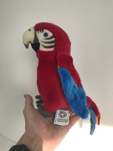 Papagaai rood knuffel, Ophalen of Verzenden, Zo goed als nieuw, Overige typen
