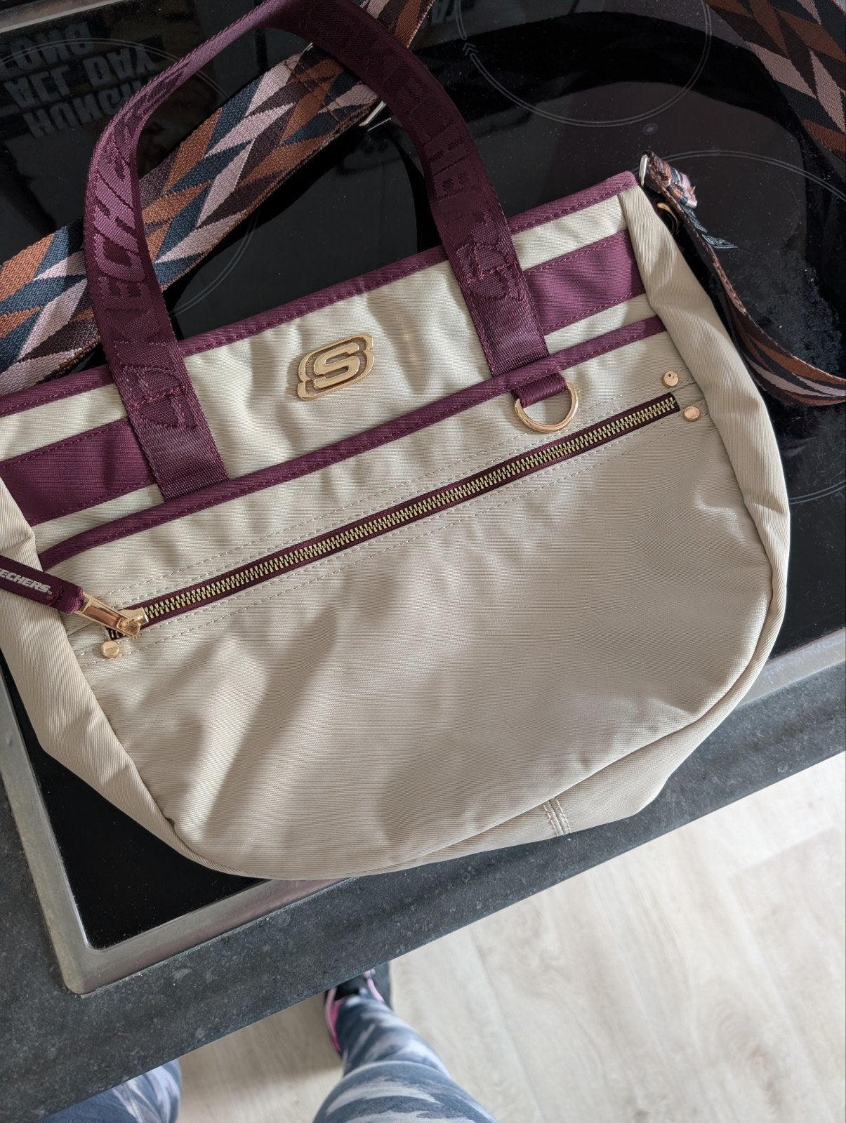 Skechers Schoudertasje - Beige/Paars, Ophalen of Verzenden