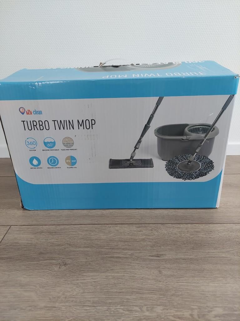 Turbo Twin Mop Dweilsysteem - Nieuw in verpakking, Ophalen of Verzenden, Mop of Dweil