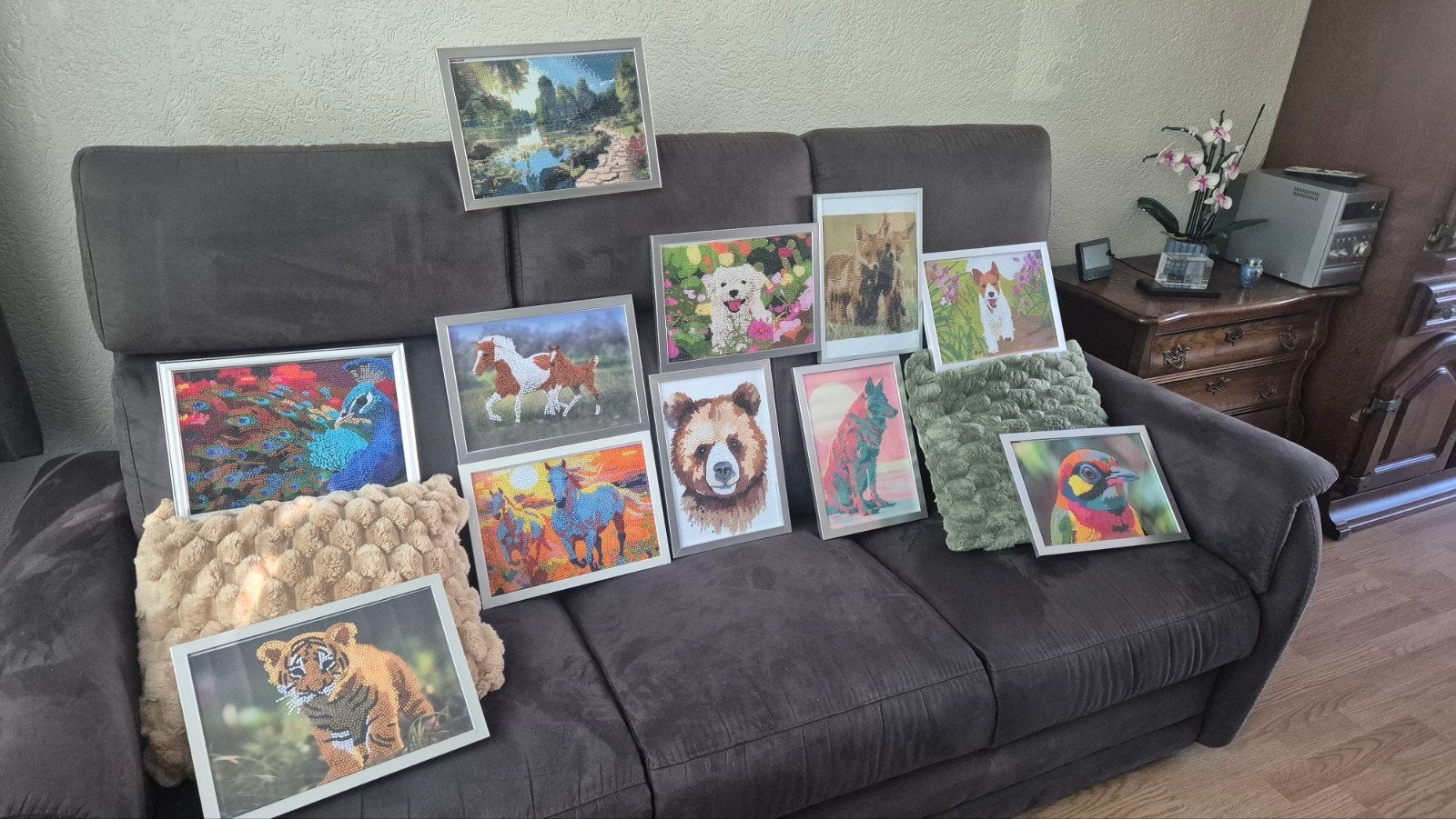 Diverse Diamond Paintings - Dieren en Landschappen, Ophalen, Minder dan 50 cm, Oorspronkelijke maker, Zo goed als nieuw