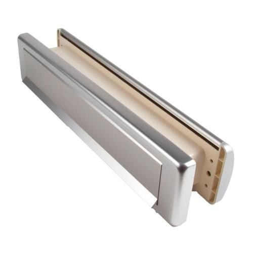 Ami briefplaat ep965 compleet 68-72 mm rechthoek aluminium, Tuin en Terras, Brievenbussen, Nieuw, Brievenbusklep, Aluminium, Ophalen of Verzenden