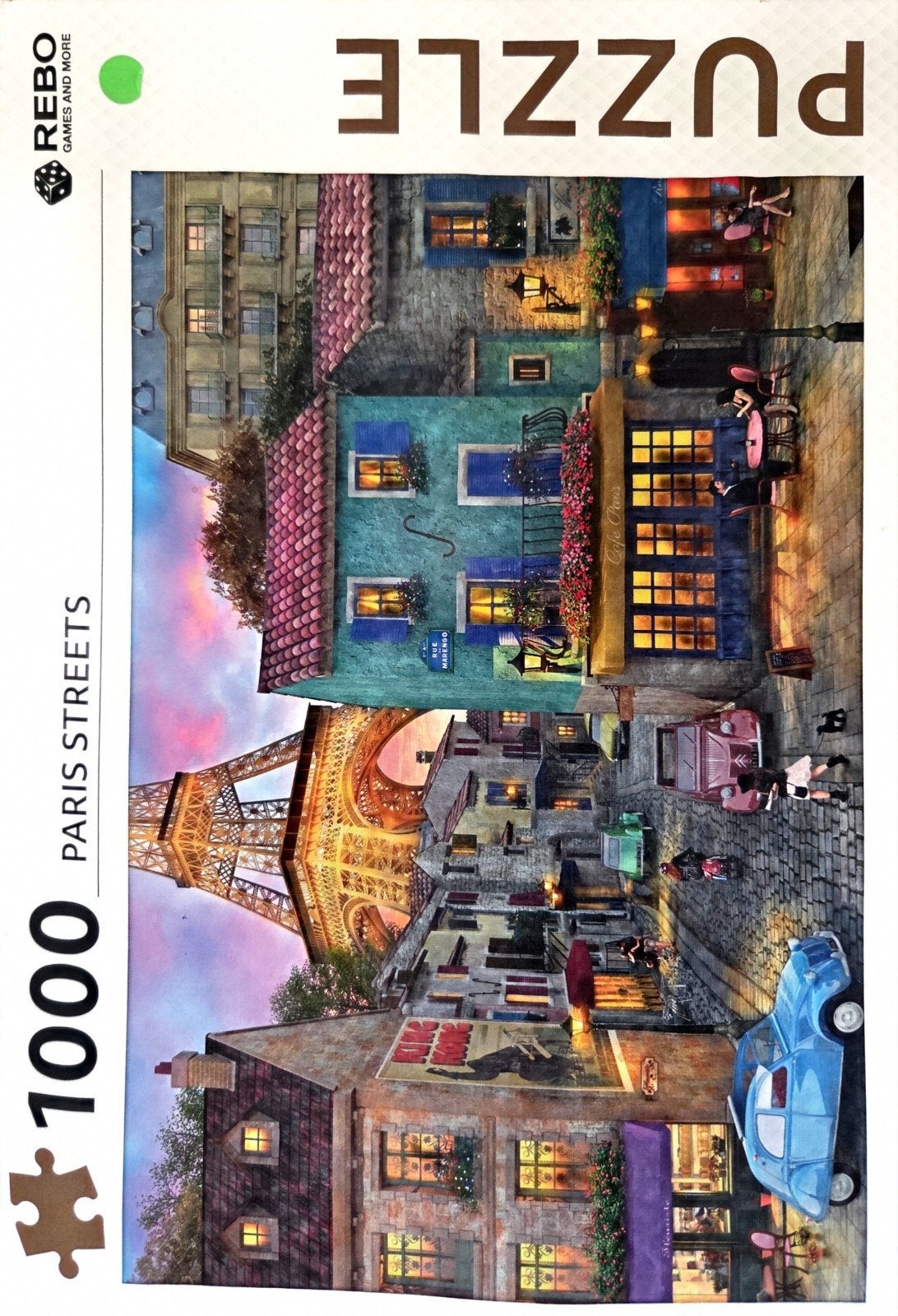 Een Rebo legpuzzel: PARIS STREETS 1000 stukjes, Ophalen of Verzenden, 500 t/m 1500 stukjes, Zo goed als nieuw, Legpuzzel