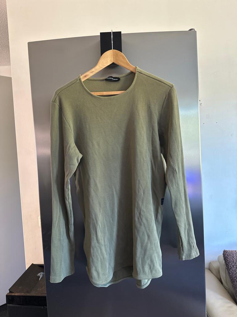 Ashes to Dust Longsleeve Rib Shirt - Maat L, Kleding | Heren, T-shirts, Ophalen of Verzenden, Zo goed als nieuw, Maat 52/54 (L)