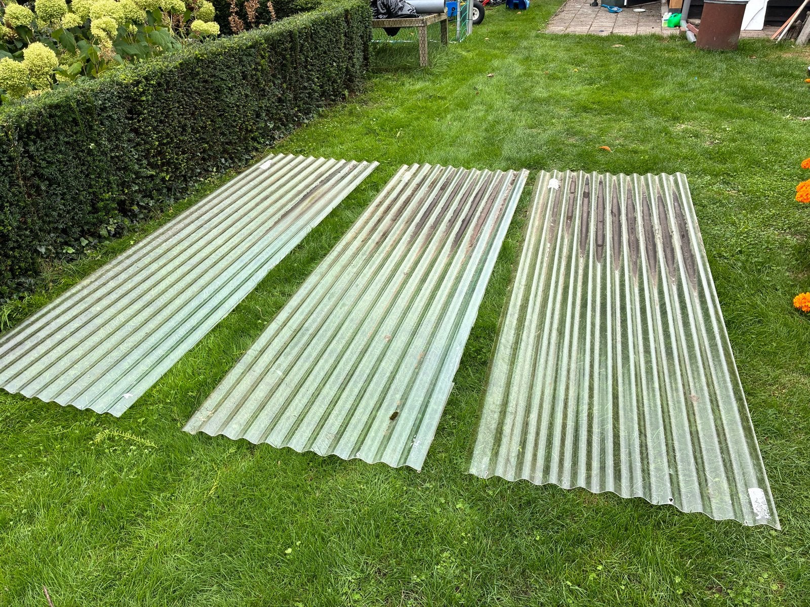 3 Martens transparante golfplaten 244x83 cm, Doe-het-zelf en Verbouw, Ophalen, Gebruikt, Overige materialen