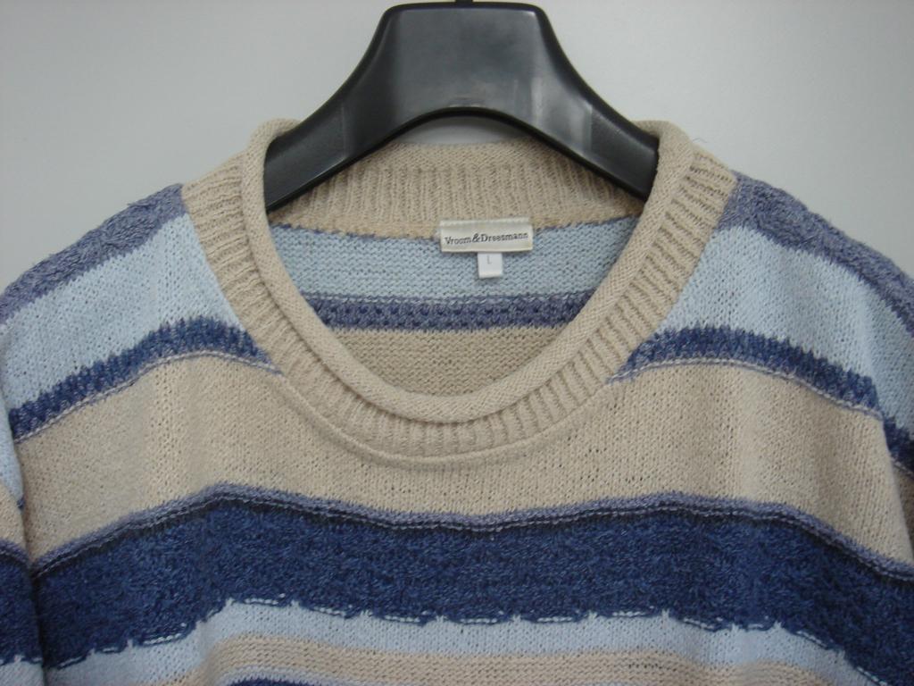 Blauw gestreepte trui maat L, Vroom en Dreesmann, Blauw, Maat 42/44 (L), Ophalen of Verzenden