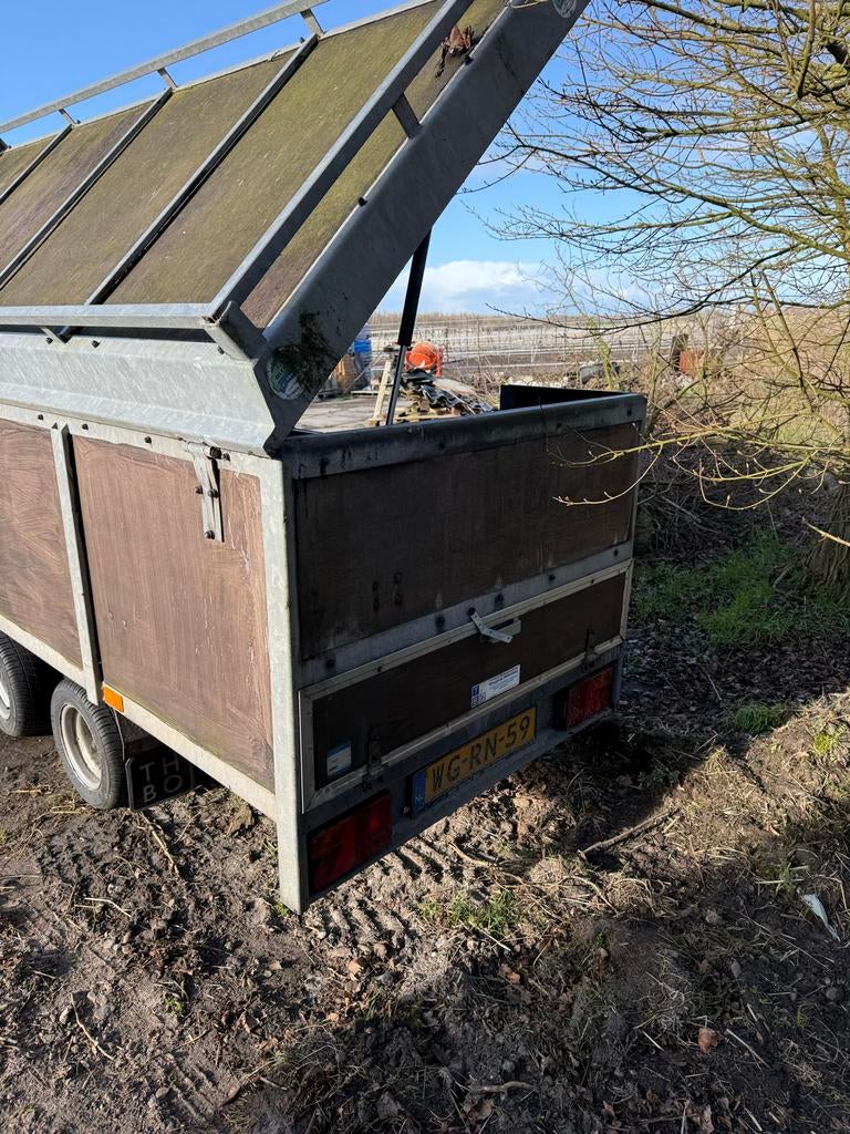 Gesloten aanhanger, Ophalen of Verzenden, Gebruikt