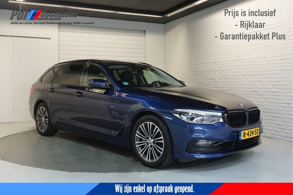 BMW 5 Serie Touring 530i xDrive High Exec Panorama | Headup, Automaat, 1998 cc, Blauw, Vierwielaandrijving