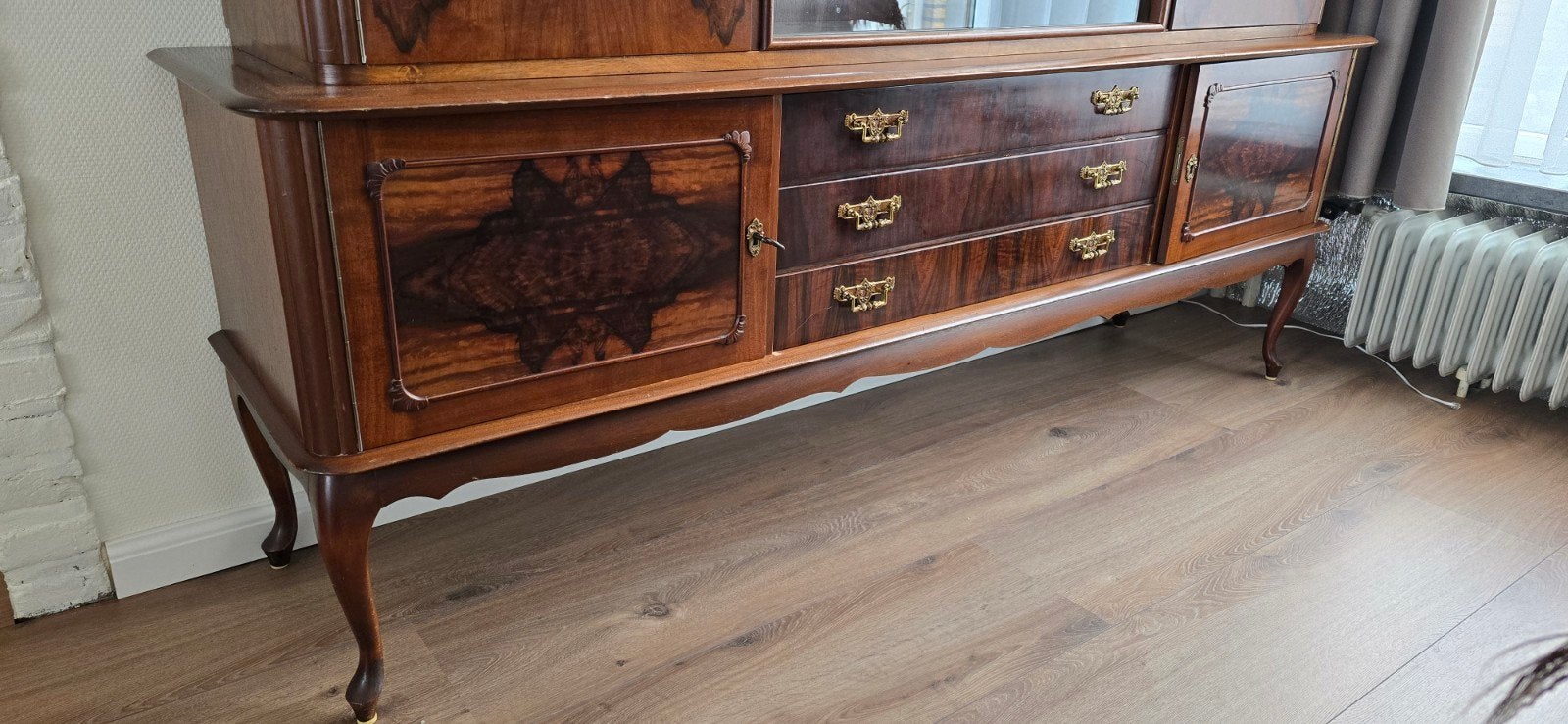 Antieke vitrinekast/dressoir - Klassiek houten meubel, Ophalen