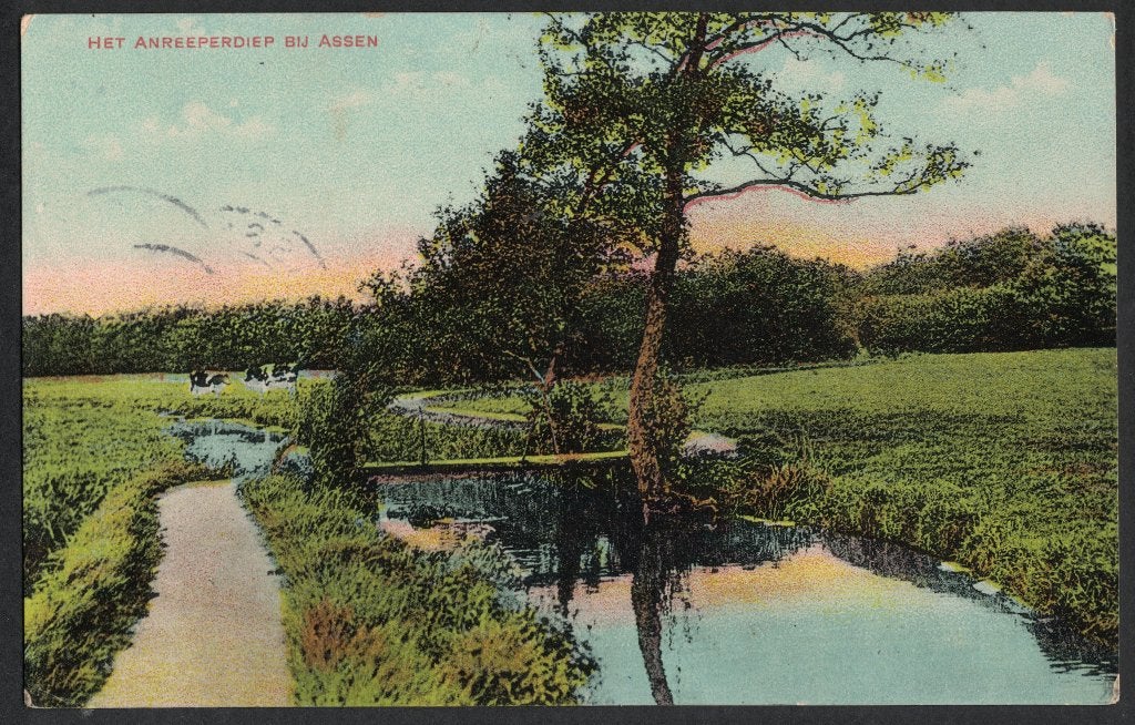 Assen, Het Anreeperdiep., Ophalen of Verzenden, Voor 1920, Gelopen, Drenthe