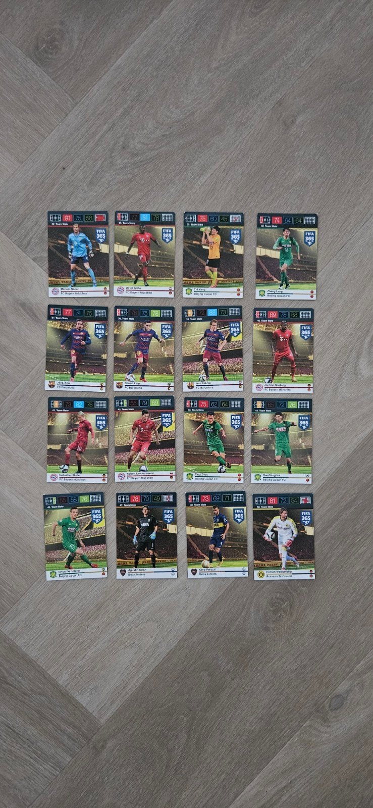 Panini FIFA 365 Adrenalyn XL 2015, Ophalen of Verzenden, Zo goed als nieuw, Meerdere plaatjes
