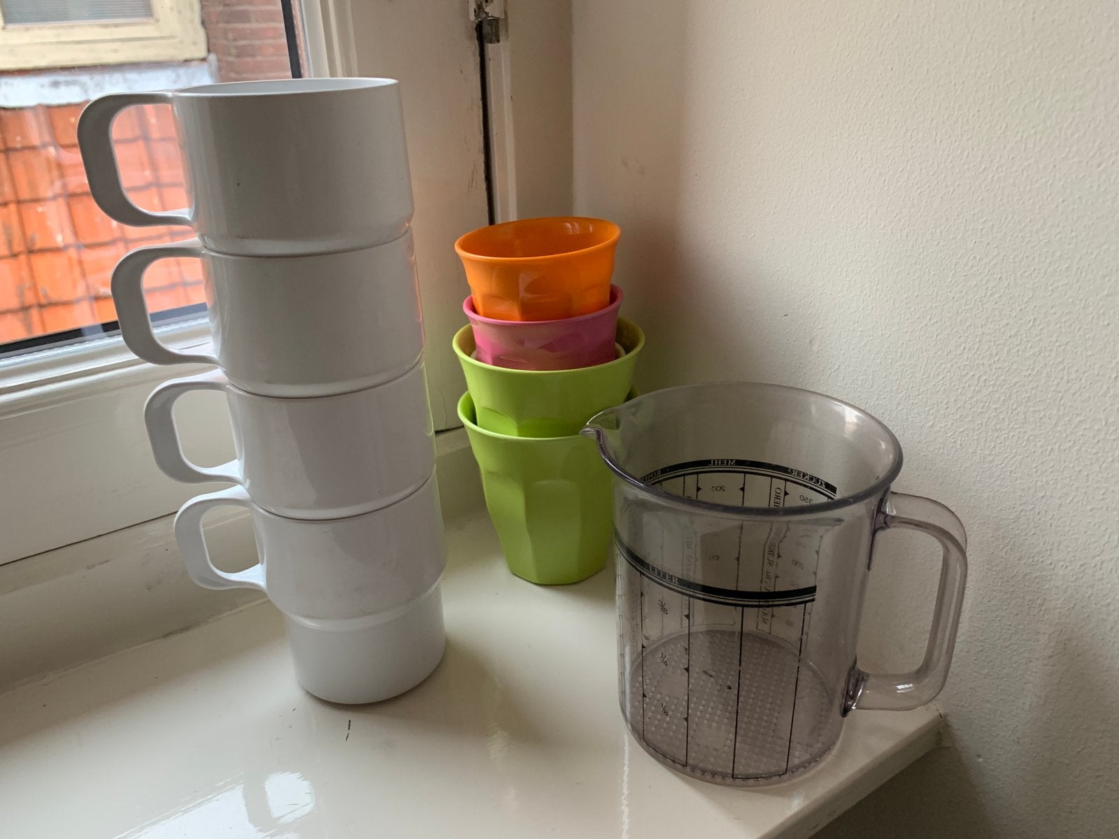 Melamine bekers, mokken en kleine maatbeker, Ophalen of Verzenden