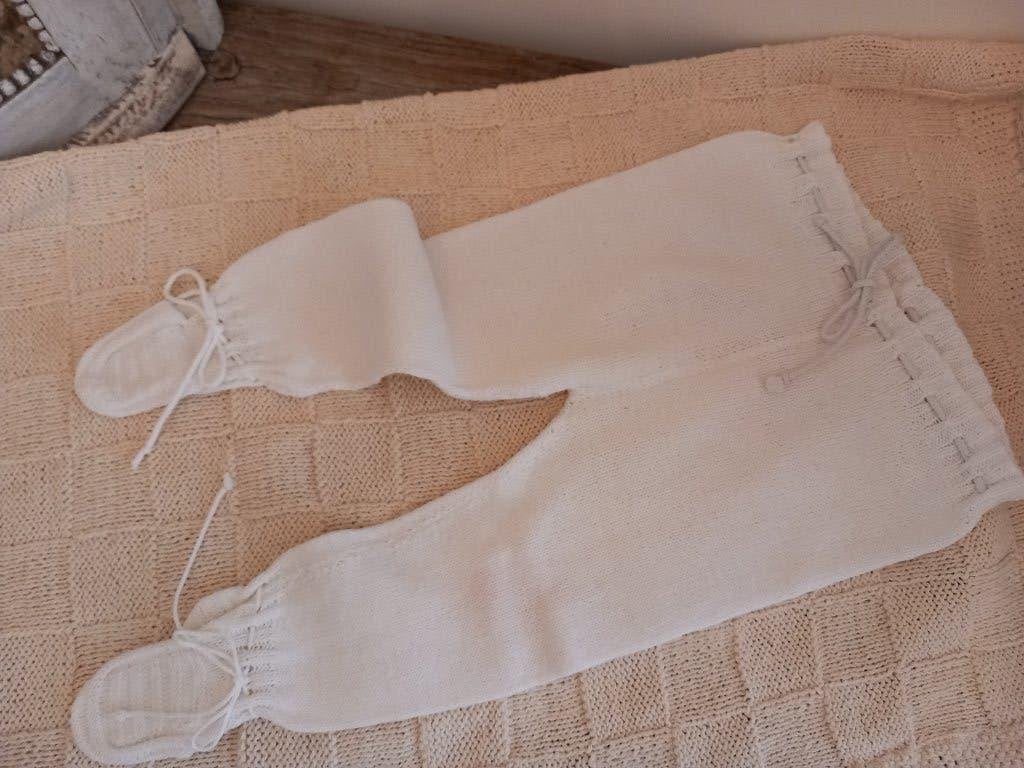 Vintage gebreide  baby slob broek jaren 50., Antiek en Kunst, Ophalen of Verzenden