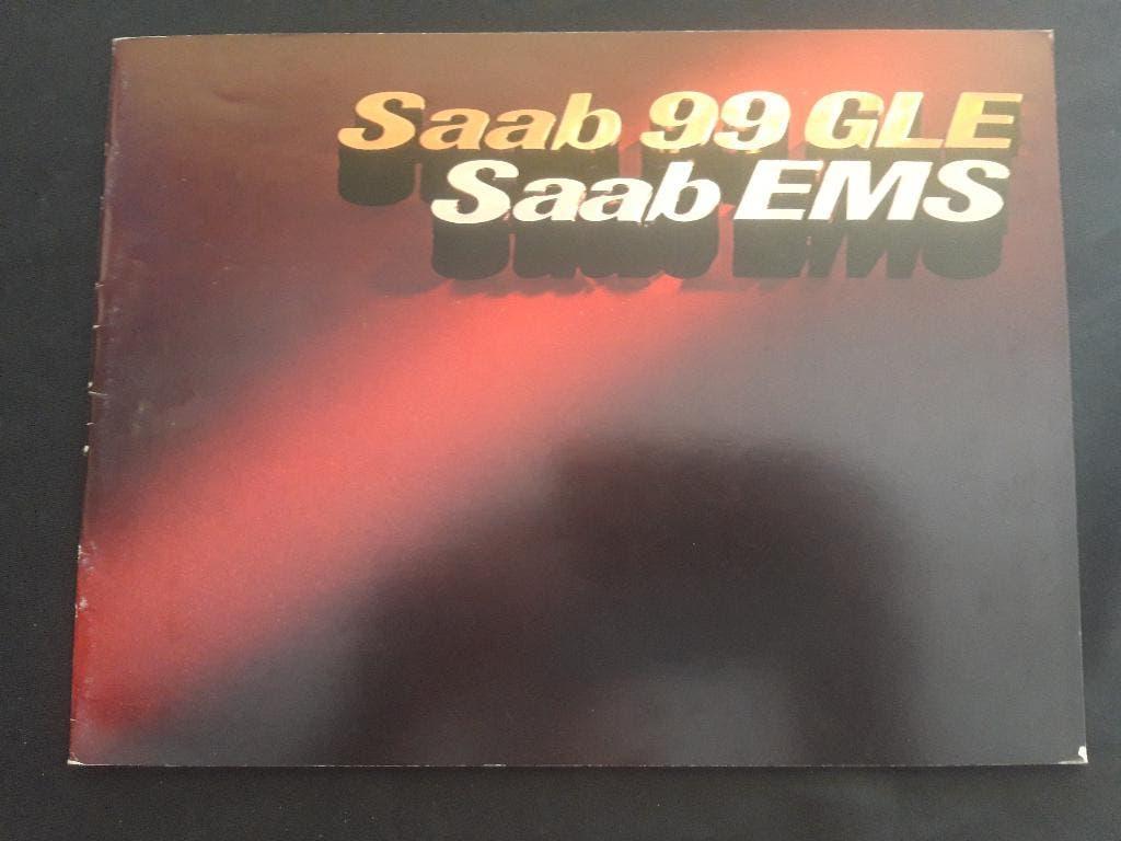 folder Saab 99 GLE - EMS 1976, Ophalen of Verzenden, Zo goed als nieuw, Overige merken, Saab