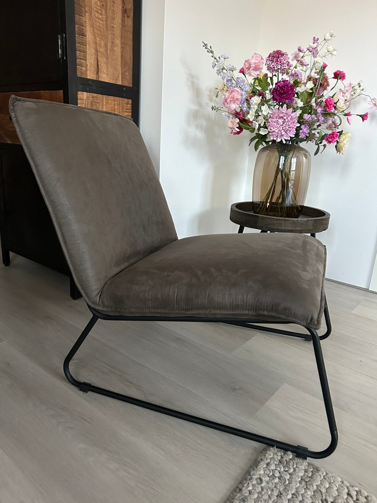 Fauteuil antraciet, Ophalen, Zo goed als nieuw, Minder dan 75 cm, 50 tot 75 cm