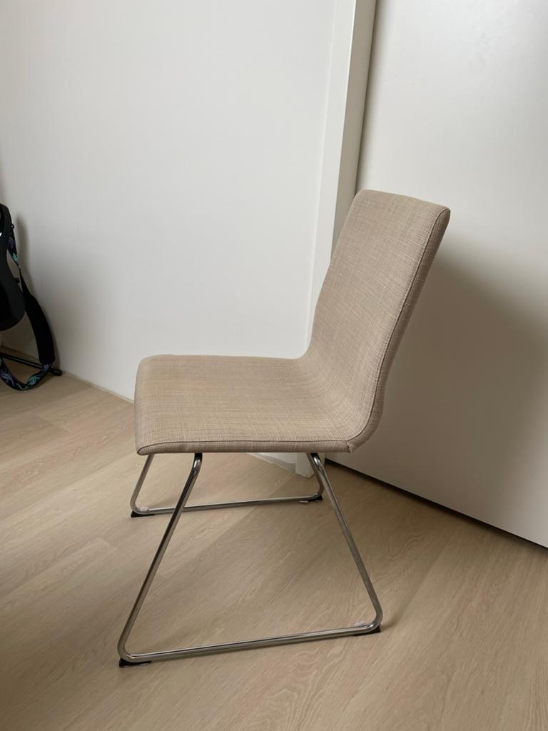 Set van 4 beige IKEA VOLFGANG stoelen, Huis en Inrichting, Stoelen, Ophalen, Gebruikt, Overige kleuren, Vier