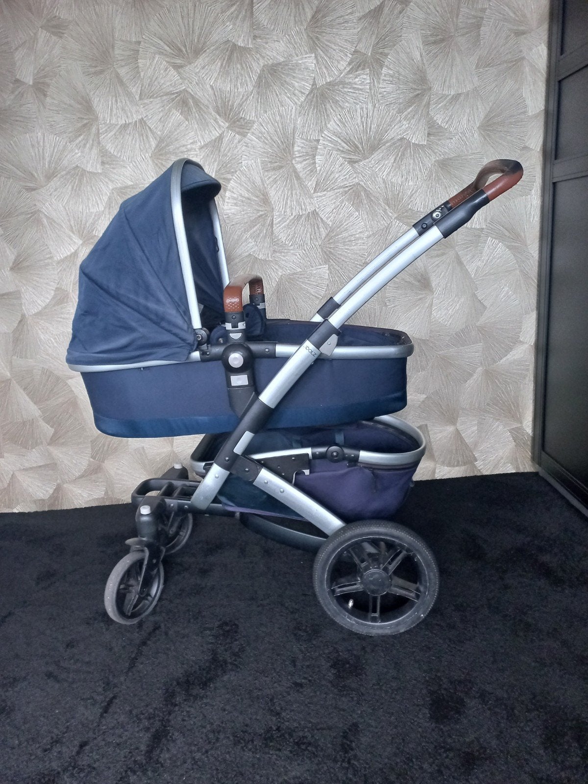 joolz Geo2 kinderwagen blauw, Gebruikt, Verstelbare duwstang, Combiwagen, Ophalen