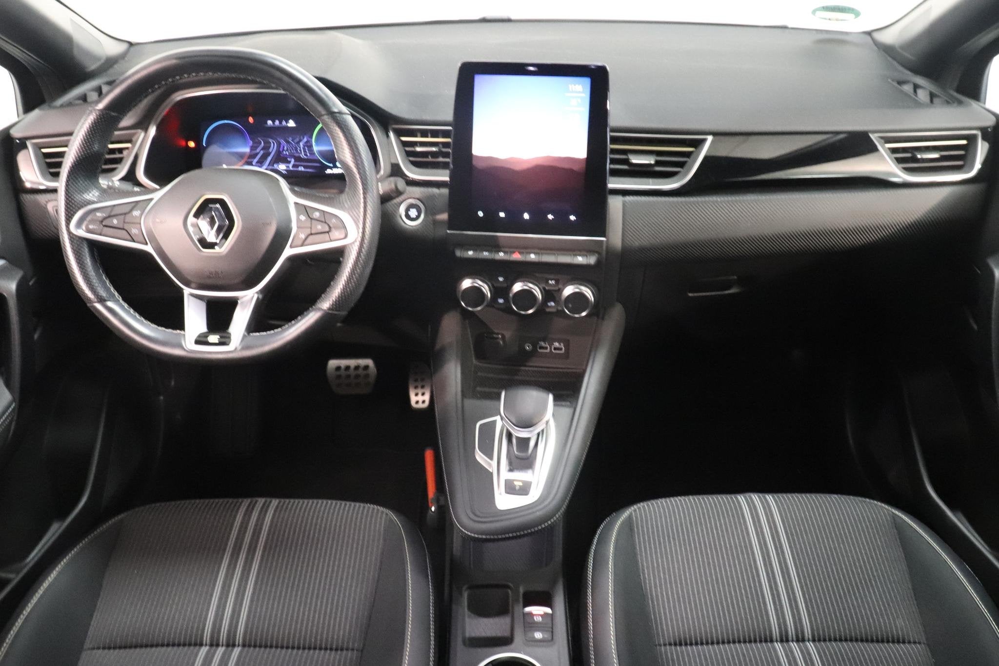 Renault Captur 1.6 E-Tech full hybrid 145 E-Tech engineered, Auto's, Gebruikt, Leder en Stof, Zwart, Origineel Nederlands