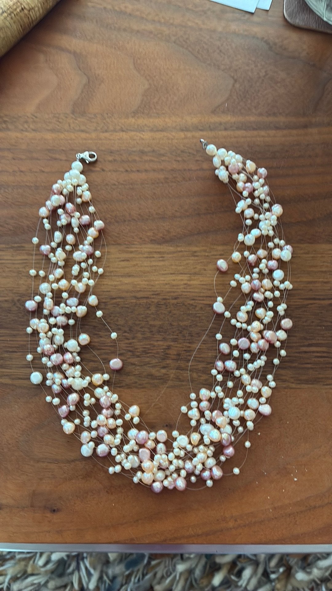Ketting zoetwaterparels, Ophalen of Verzenden, Zo goed als nieuw, Overige kleuren, Overige materialen
