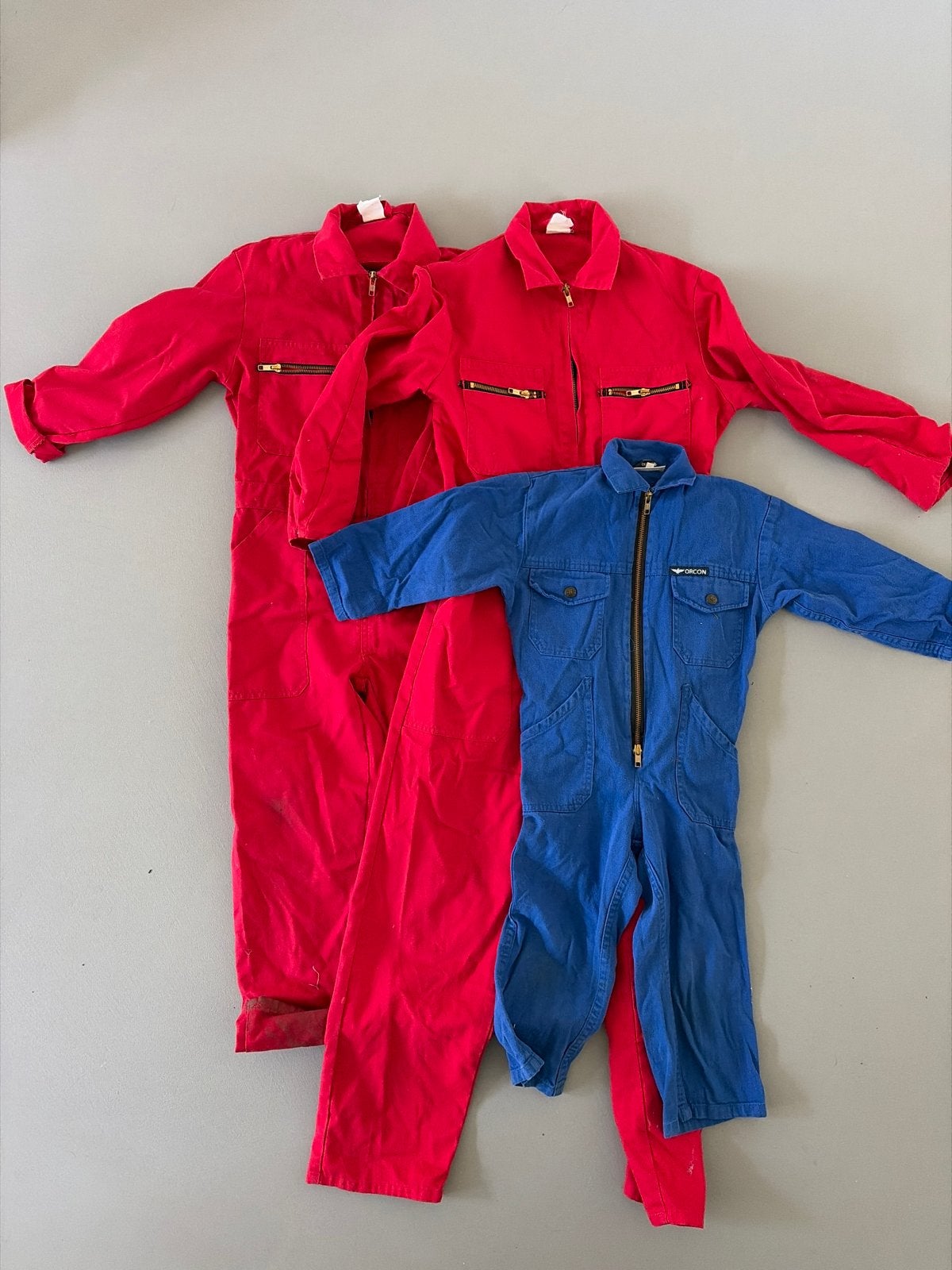 Set van 3 Kinder Overalls - Rood en Blauw, Ophalen of Verzenden, Gebruikt, Jongen of Meisje