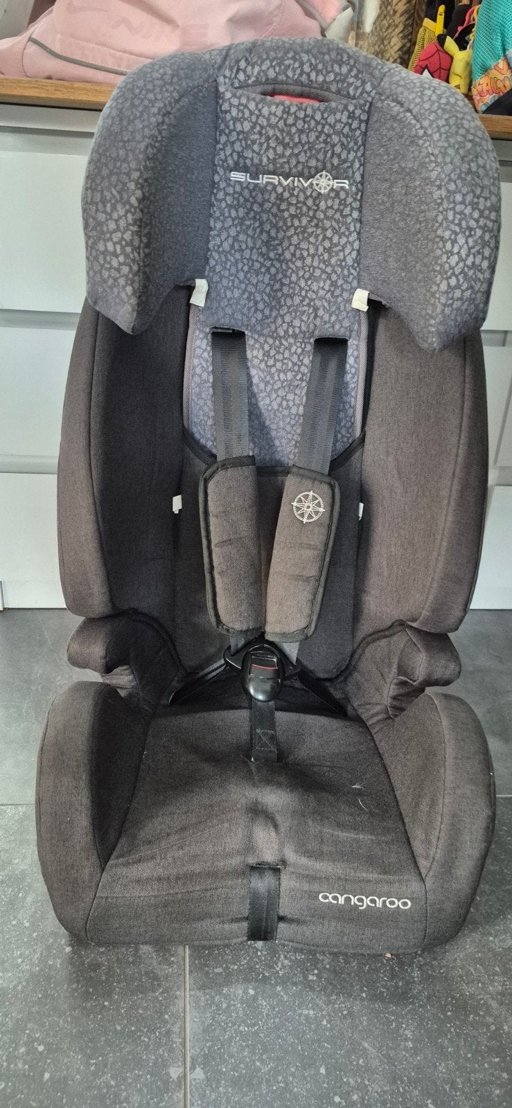 Cangaroo survivor autostoel met isofix, Gebruikt, 15 t/m 36 kg, Verstelbare rugleuning, Isofix