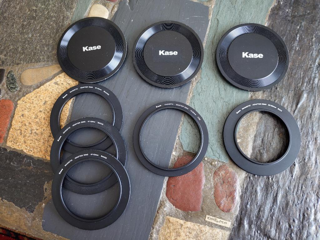 Kase verloopringen + lens caps voor magnetische filters 82mm, Overige typen, Ophalen, Overige merken, Gebruikt