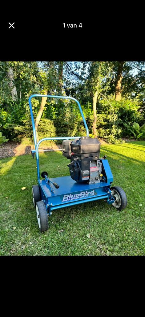 Te huur! Bluebird verticuteerder/ontmosser, machineverhuur!, Ophalen, Gebruikt, Benzine