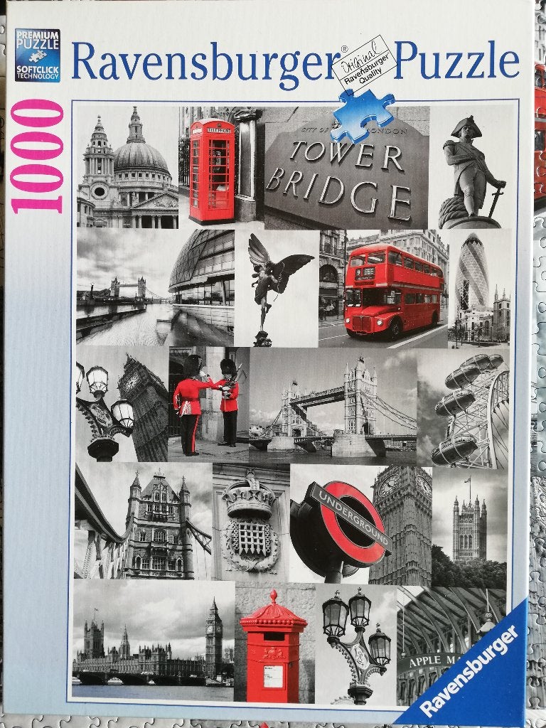 Puzzel 1000 stukjes: Londen, Ophalen of Verzenden, 500 t/m 1500 stukjes, Gebruikt, Legpuzzel