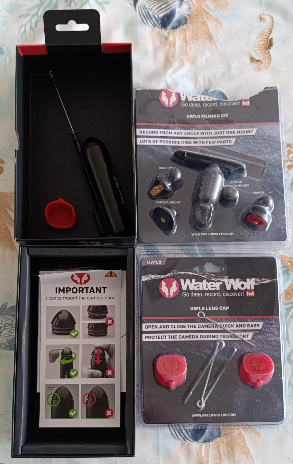 Waterwolf UW 2.0 Filming Kit met accessoires, Ophalen of Verzenden, Zo goed als nieuw, Overige merken