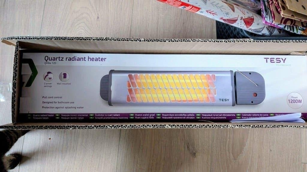 TESY Badkamer (QUARTZ) Verwarming 600/1200W - NIEUW in doos!, Ophalen, Overige typen, Nieuw, 60 tot 150 cm