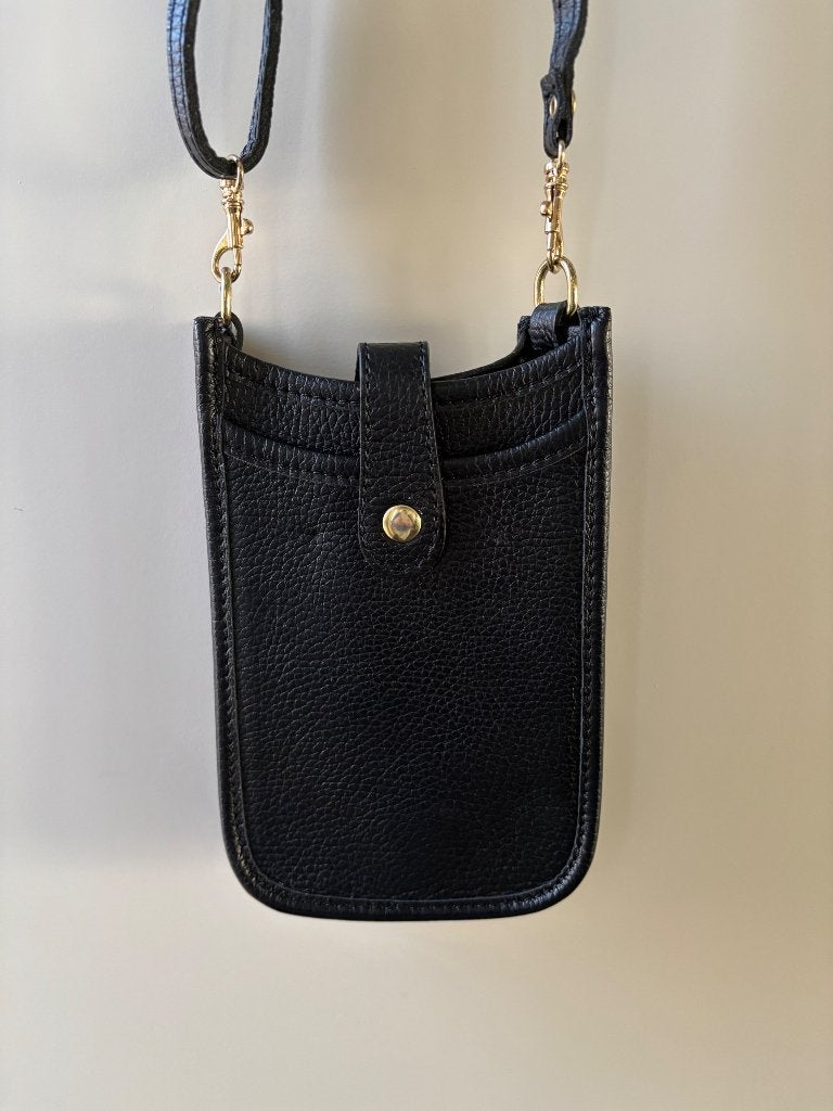 Tas / telefoontasje NIEUW zwart leer, Verzenden, Nieuw, Zwart, Schoudertasje