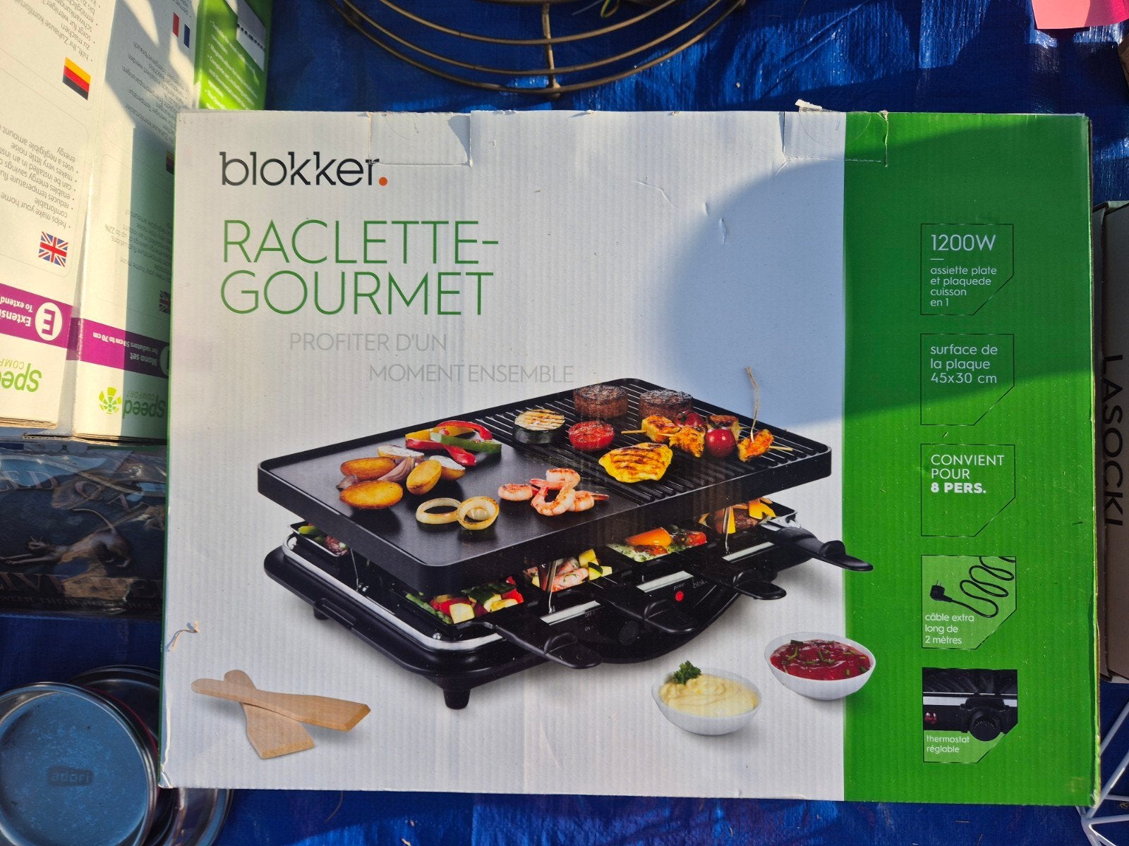 Blokker Raclette-Gourmet 1200W - Nieuw in doos, Ophalen of Verzenden, Nieuw