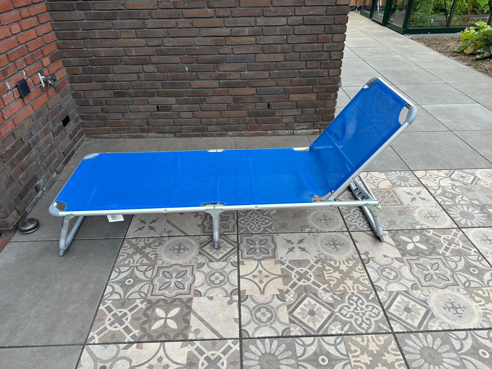 Safari Beach ligbed, Ophalen, Zo goed als nieuw, Aluminium, Verstelbaar
