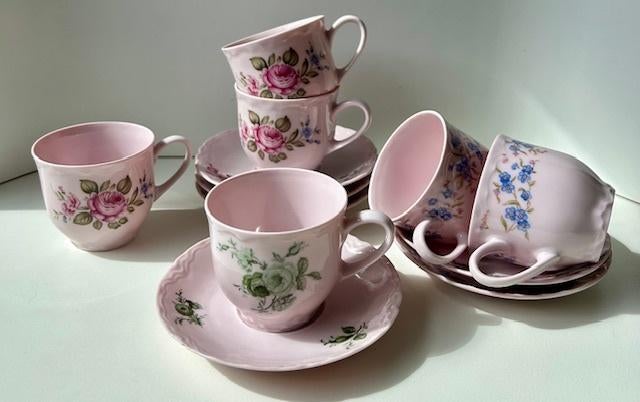 Hutschenreuther  | set van 6 kop en schotels, Ophalen of Verzenden, Zo goed als nieuw, Overige stijlen, Kop(pen) en/of Schotel(s)